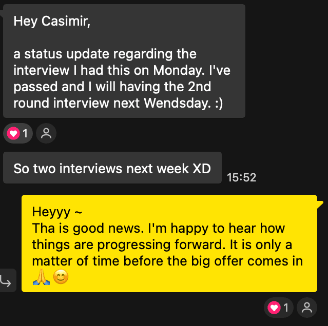 Round 2 Interview Success